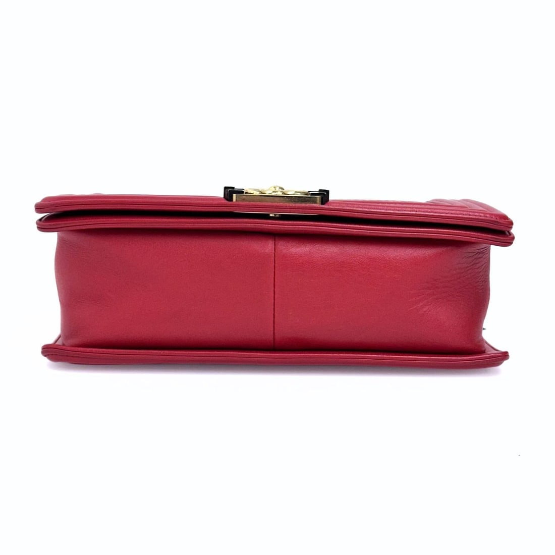 CHANEL Boy 25 shoulder bag in red leather - 4