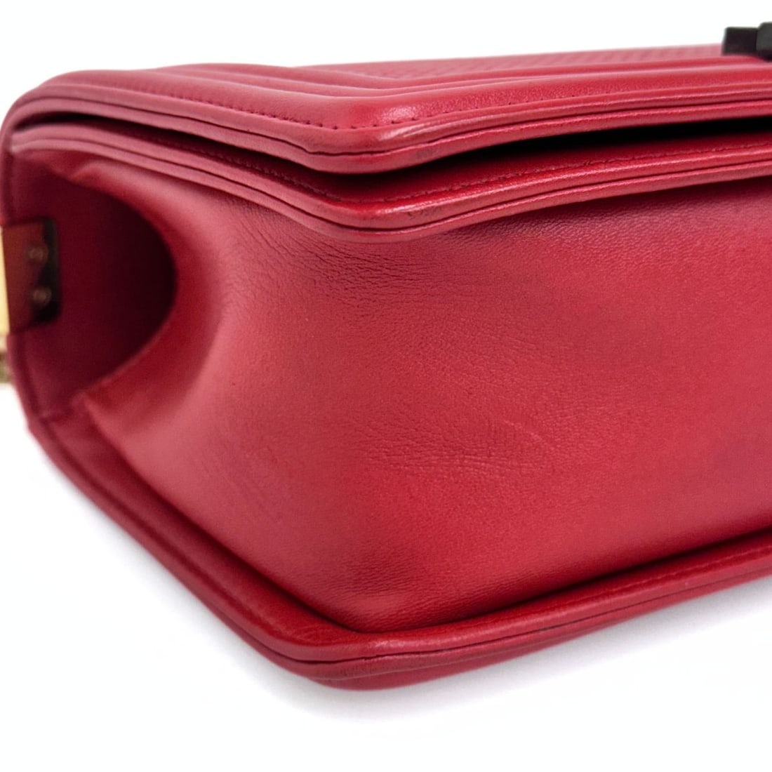 CHANEL Boy 25 shoulder bag in red leather - 5