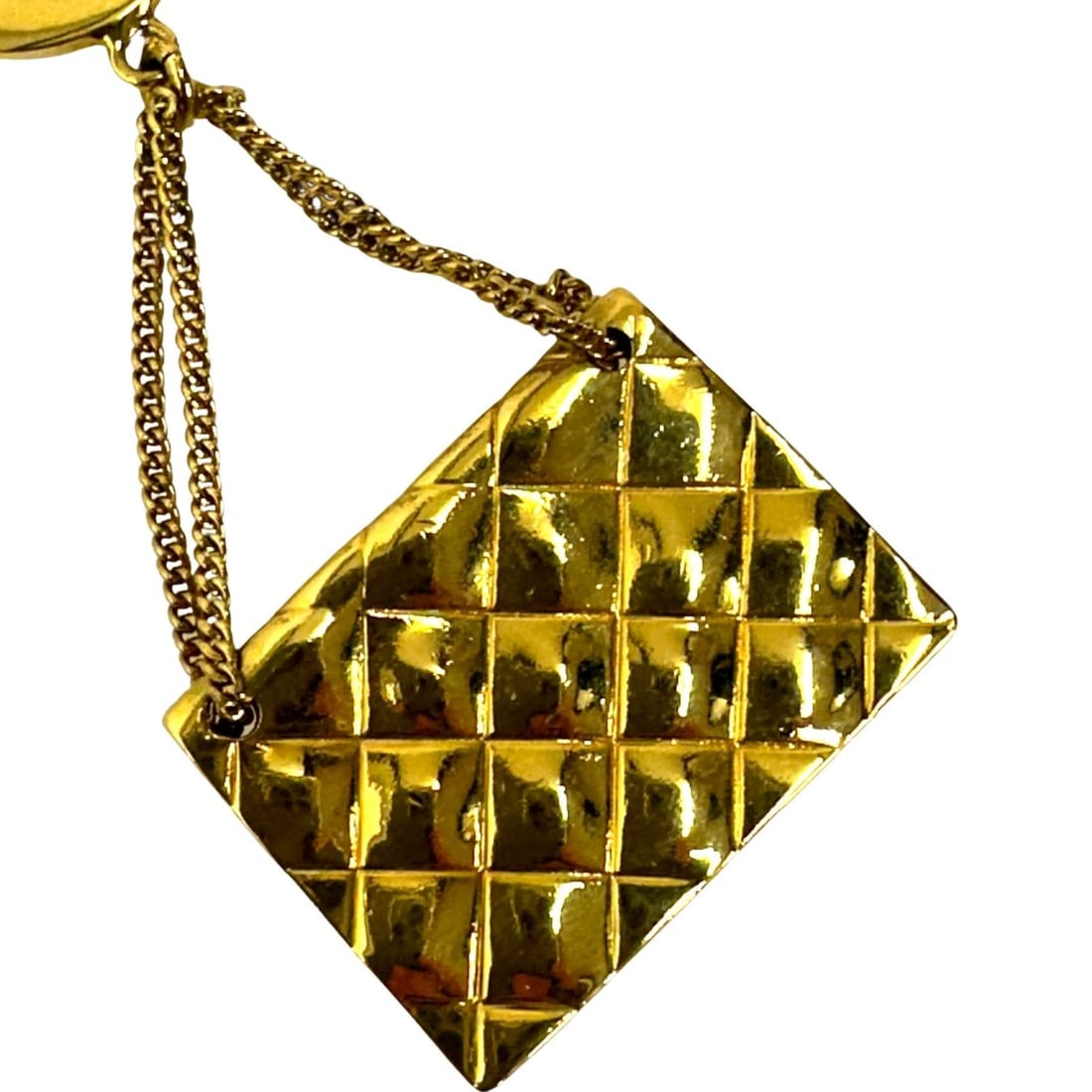 CHANEL Classic Flap gold-plated brooch. - 4