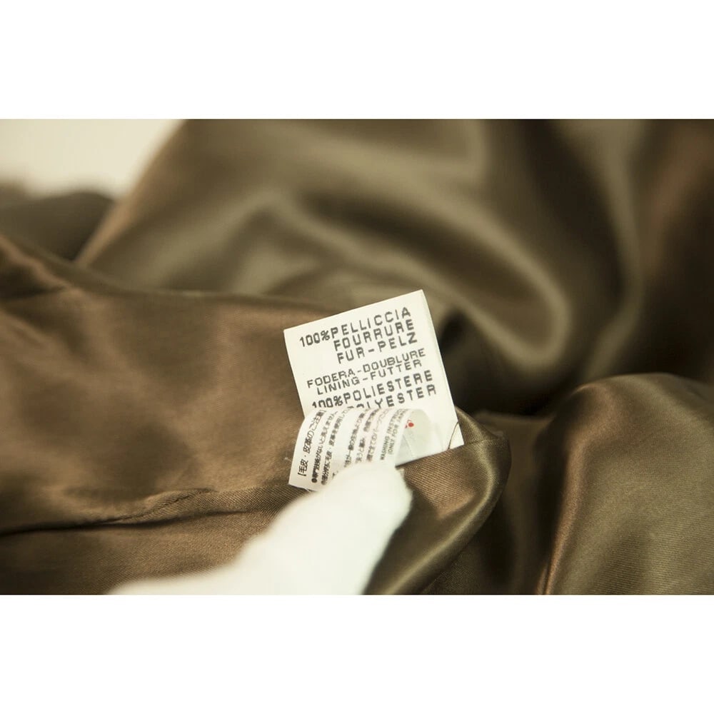 LALTRAMODA Chocolate Brown Mink Fur Cardigan Jacket Size 44 w. thin leather belt - 6