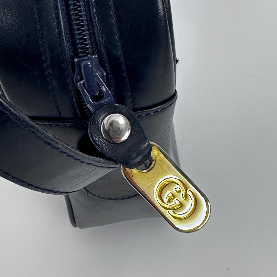 GUCCI Horsebit Vintage Messenger Bag in GG Supreme Canvas and Blue Leather - 6