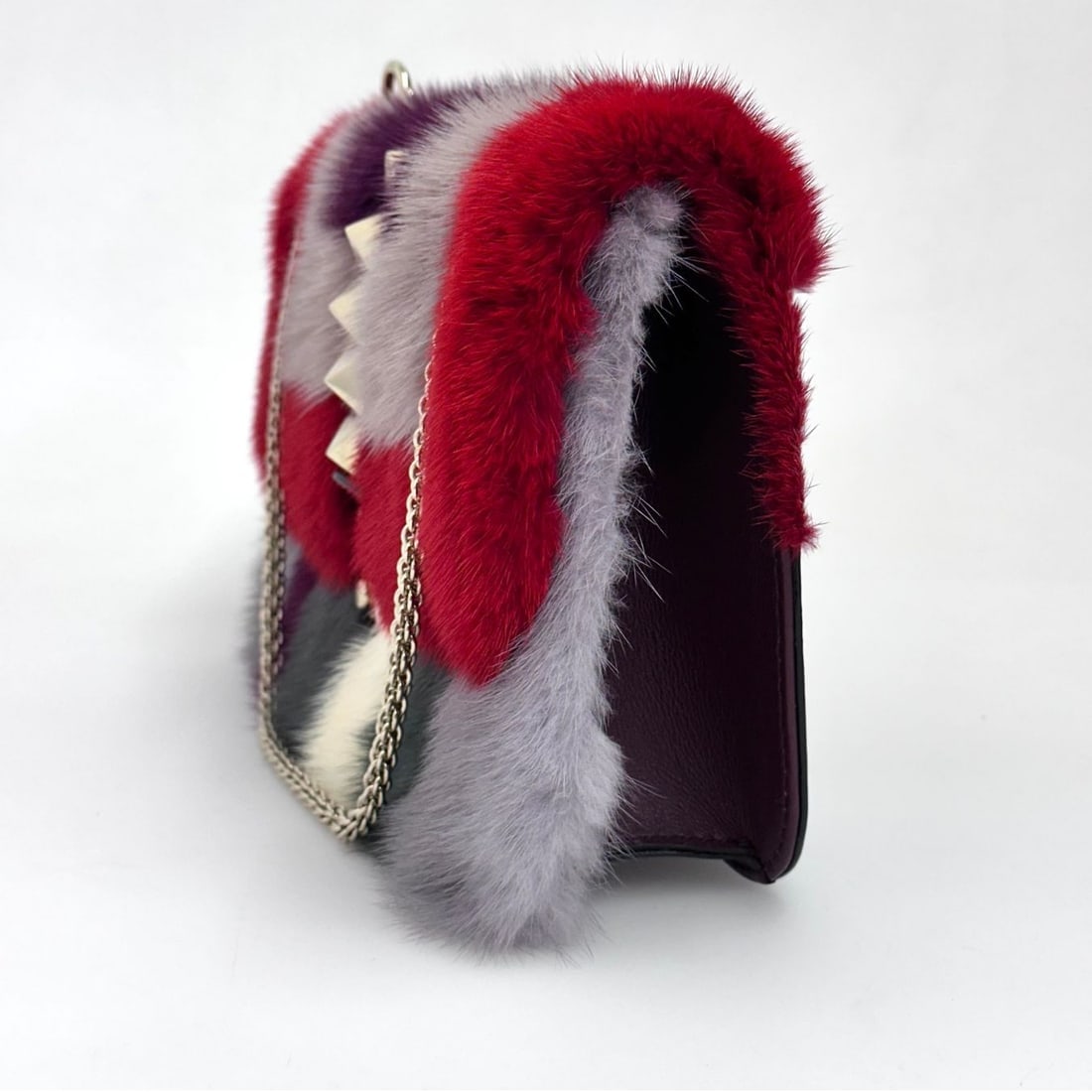 VALENTINO Rock maxi bag in rabbit and multicolored leather - 2