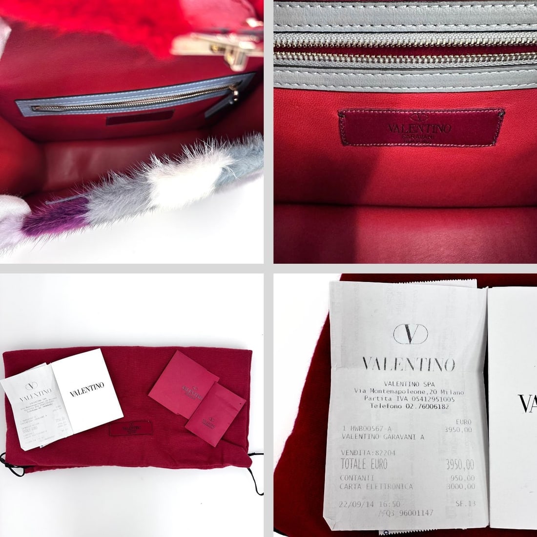 VALENTINO Rock maxi bag in rabbit and multicolored leather - 8