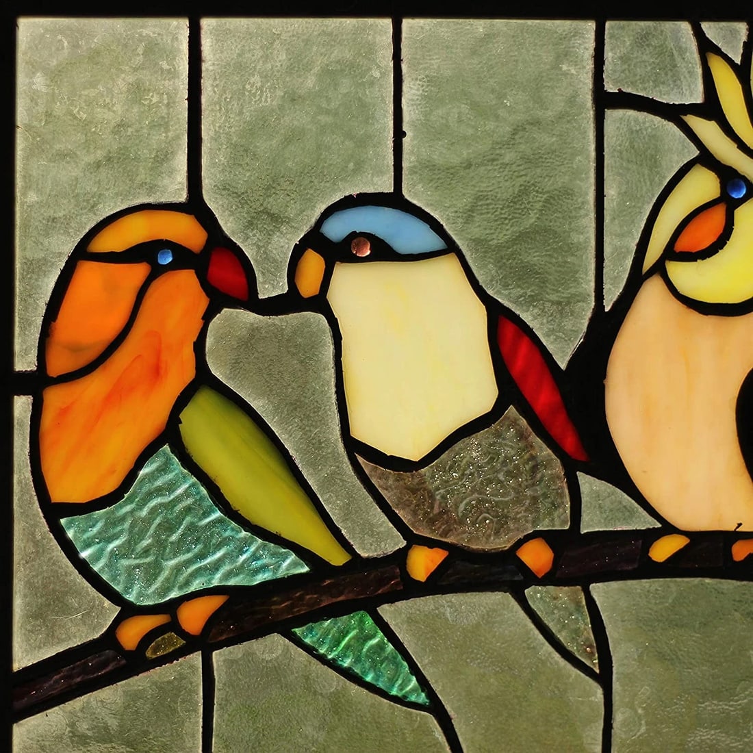 25.5" Stained Glass Window Hanging Panel Suncatcher - 3