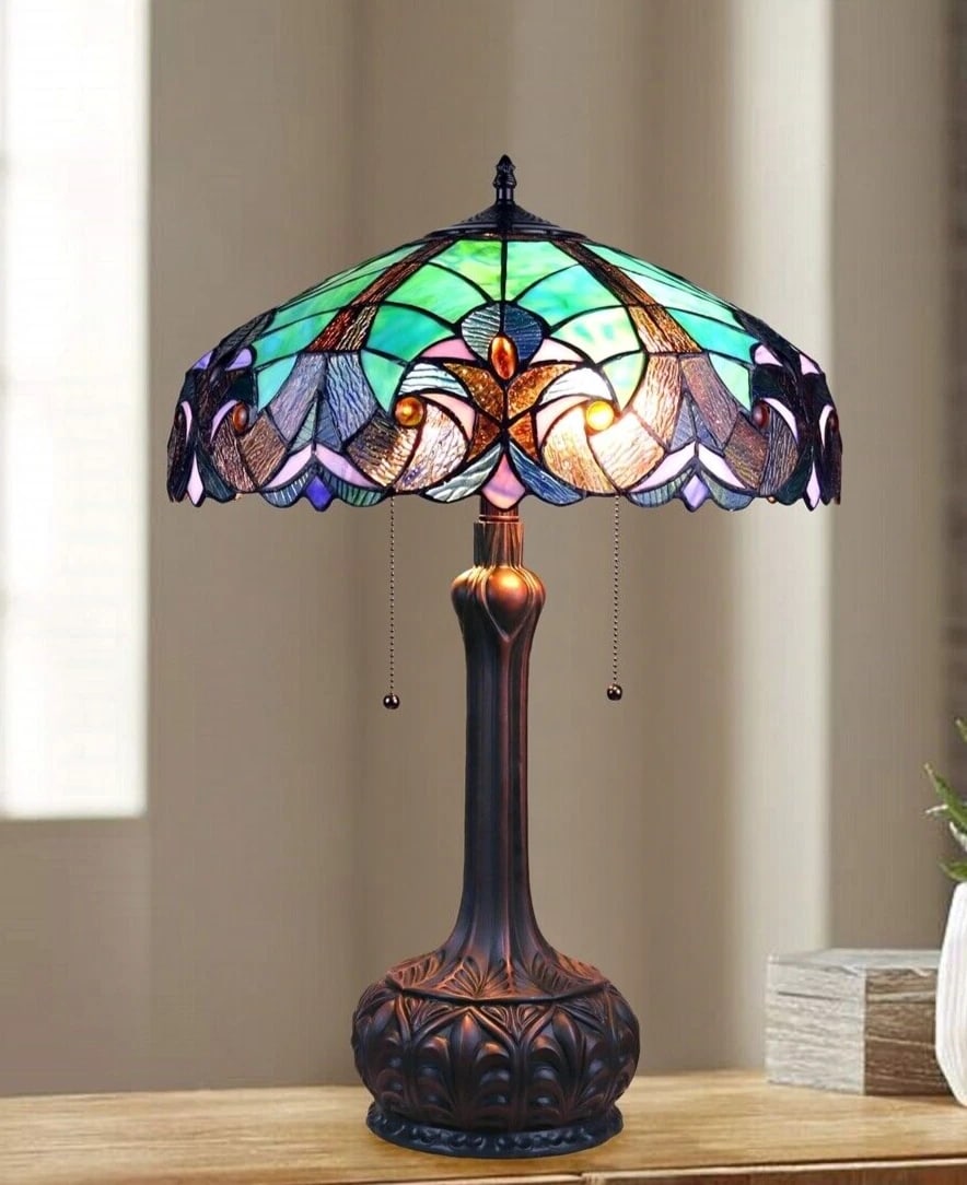 25.78" Stained Glass Table Lamp - 4
