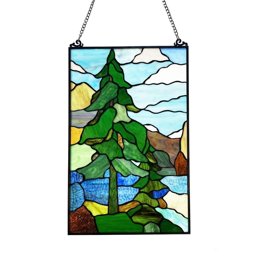 20" Stained Glass Window Hanging Panel Suncatcher - 2
