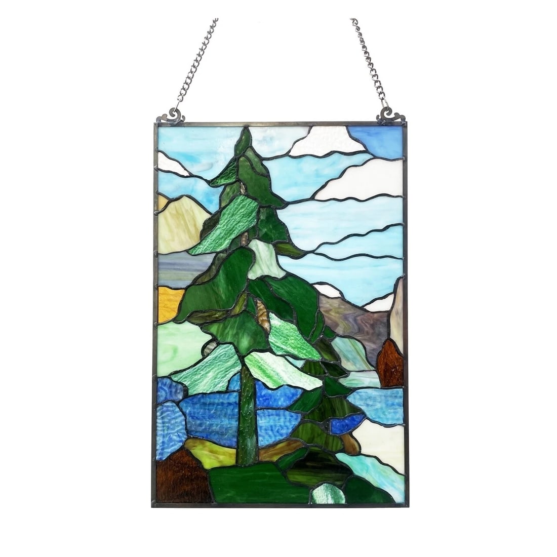 20" Stained Glass Window Hanging Panel Suncatcher - 3