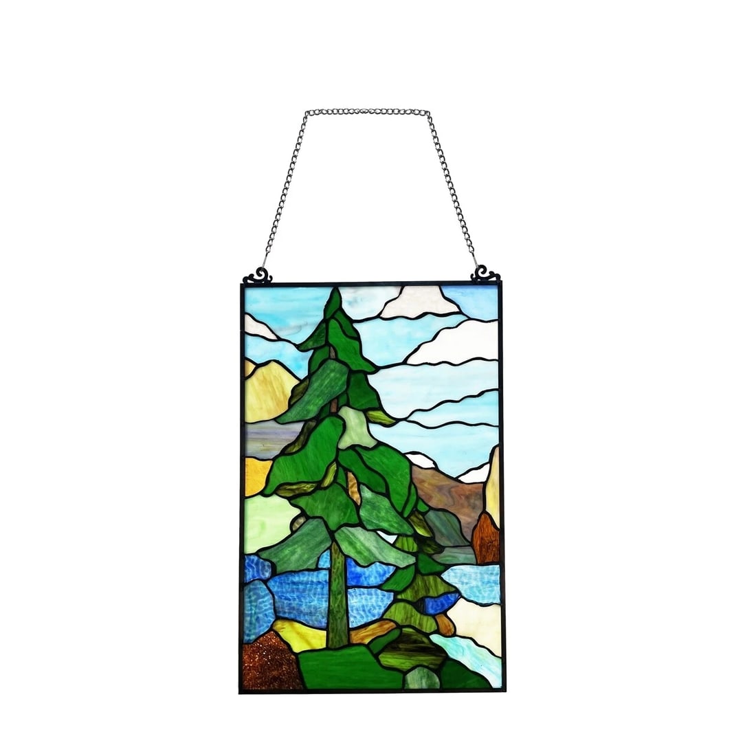 20" Stained Glass Window Hanging Panel Suncatcher - 4