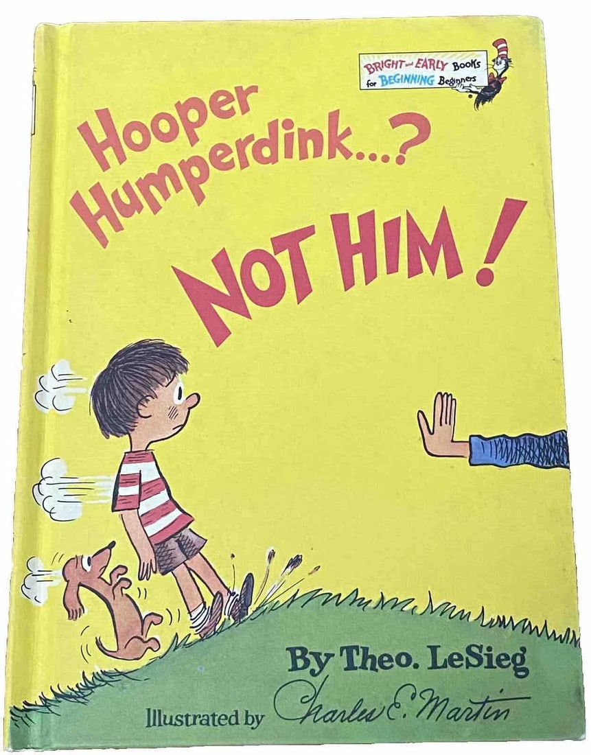 Dr Seuss, as Theo LeSieg HOOPER HUMPERDINK? NOT HIM! 1976 1st BC ED/Print RARE: This vintage hardcover book, titled "Inside Outside Upside Down," is a must-have for any collector of children's books. The book is part of the Bright and Early Books series and was published by Rando