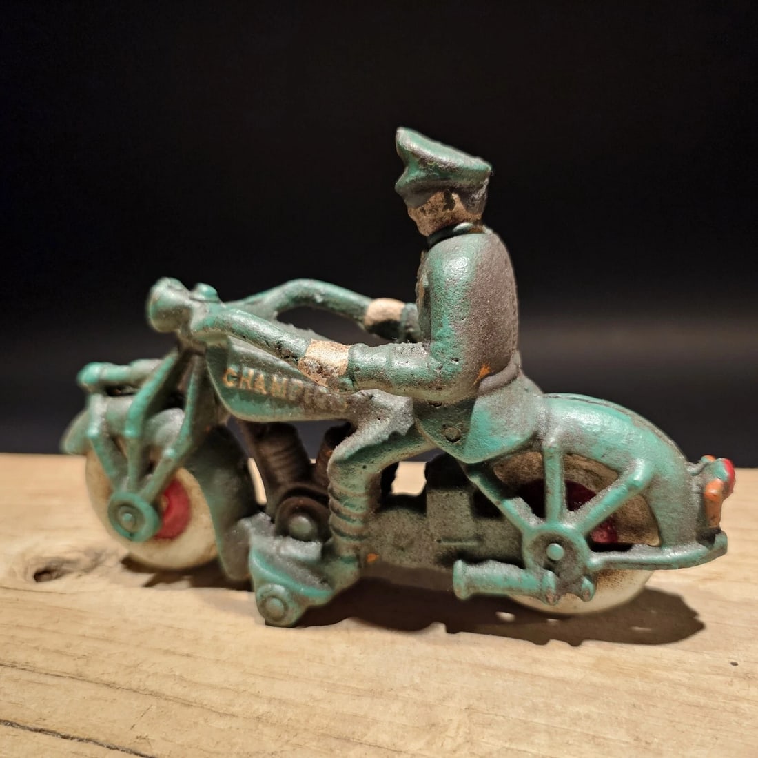 7" Cast Iron Toy Motorcycle - 10