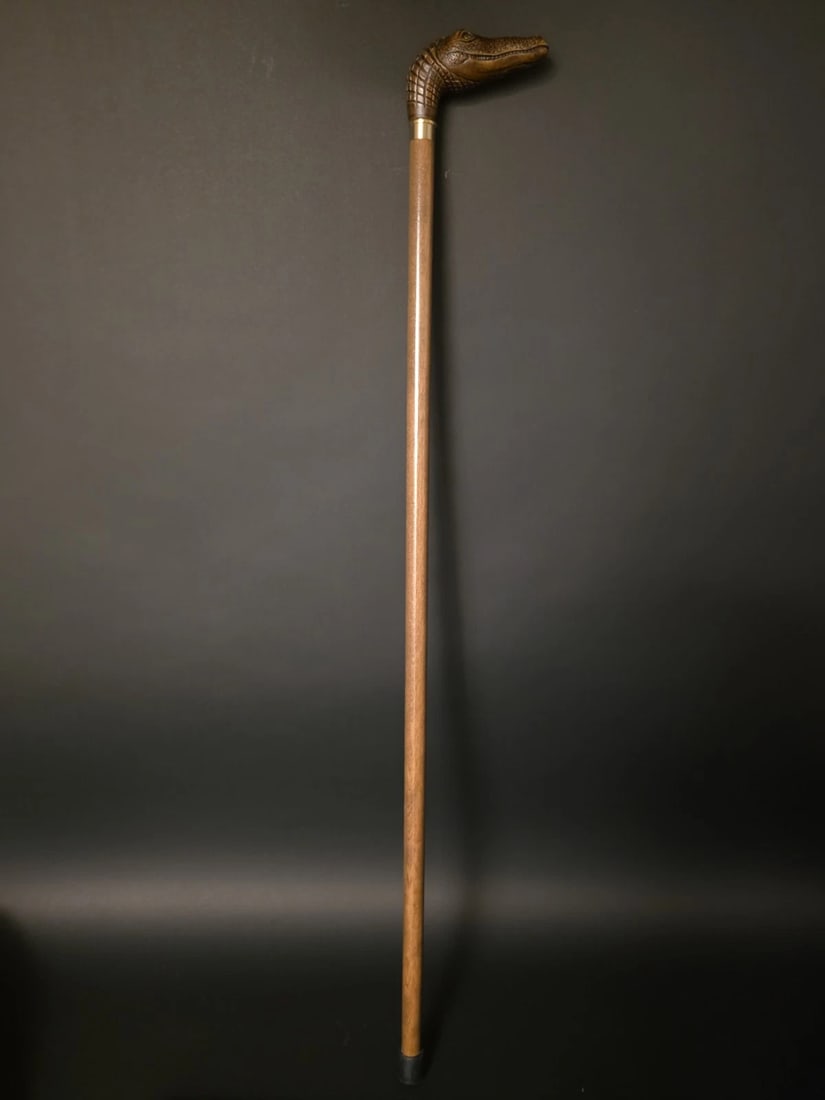 36" Gator Head Walking Stick Cane - 9