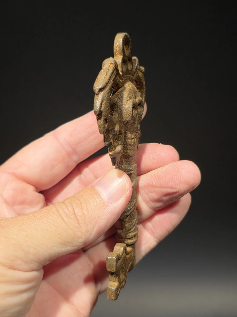 4" Large Iron Skeleton Key - 6