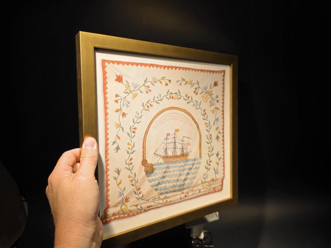 12x12 Wood Framed Ship Sampler PRINT - 7