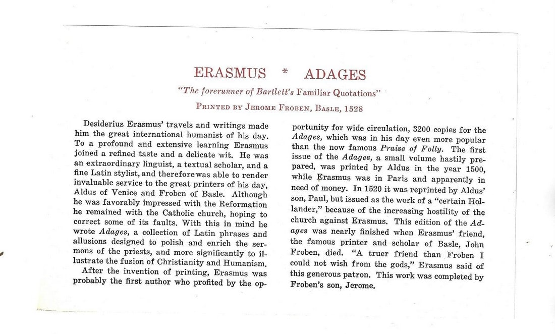 1528 Leaf Erasmus Adages Froben - 3