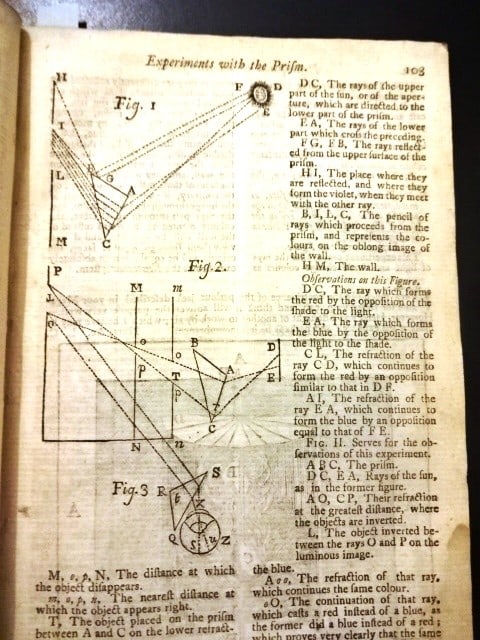 1750 Magazine Newton Theory of Lights California (1 of 4)