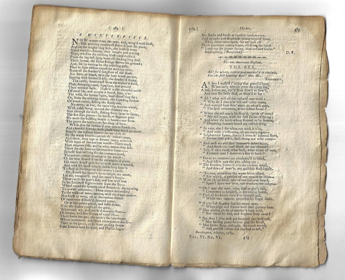 1789 American Museum Magazine Slavery Americana - 4