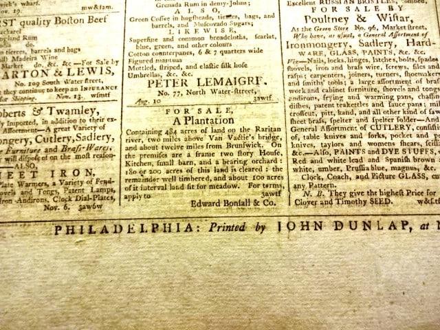 1792 Dunlaps American Daily Advertiser - 4