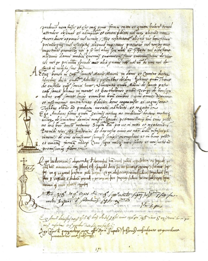 1512 Vellum Legal Manuscript Italy Renaissance - 3