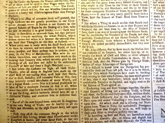 1732 Fog's Weekly Tariffs Balance of Trade - 3