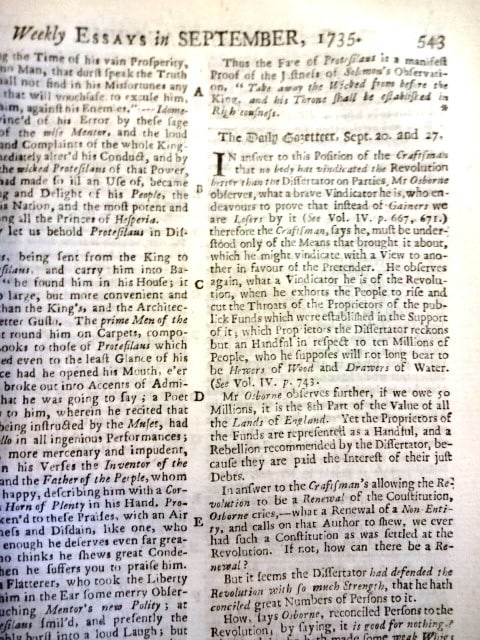 1735 Gentlemans Magazine English Politics - 3
