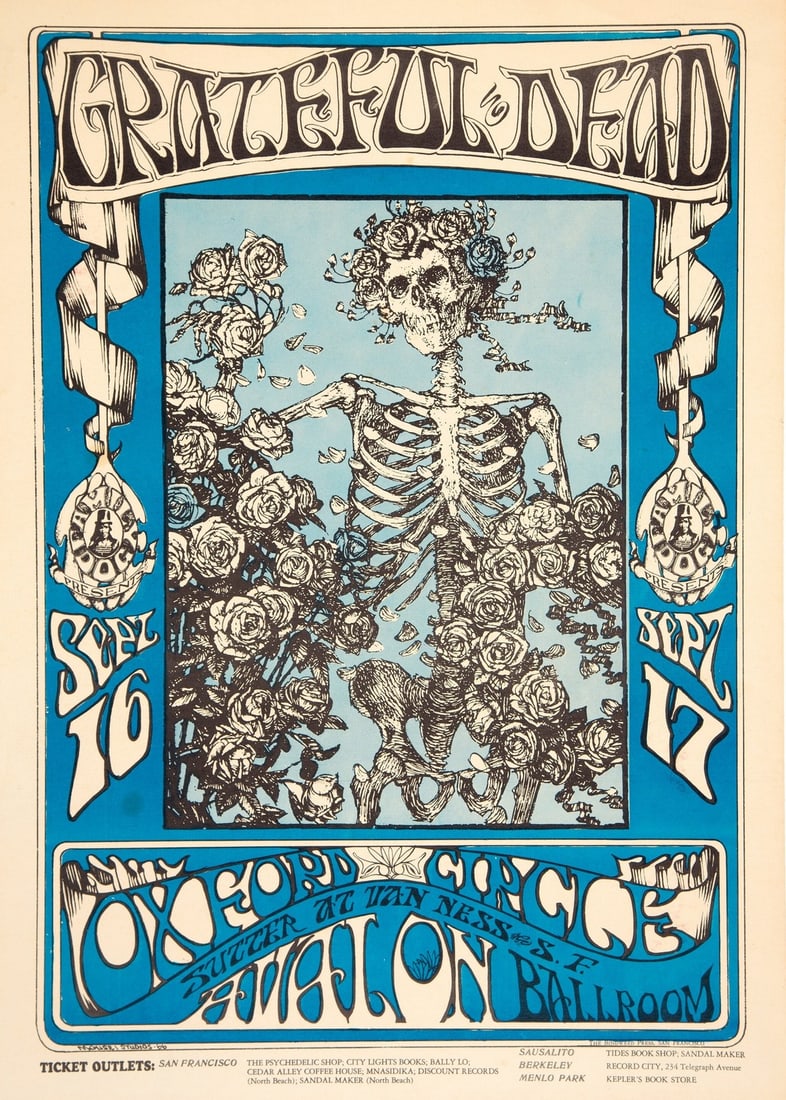 GRATEFUL DEAD CONCERT POSTER (1 of 1)