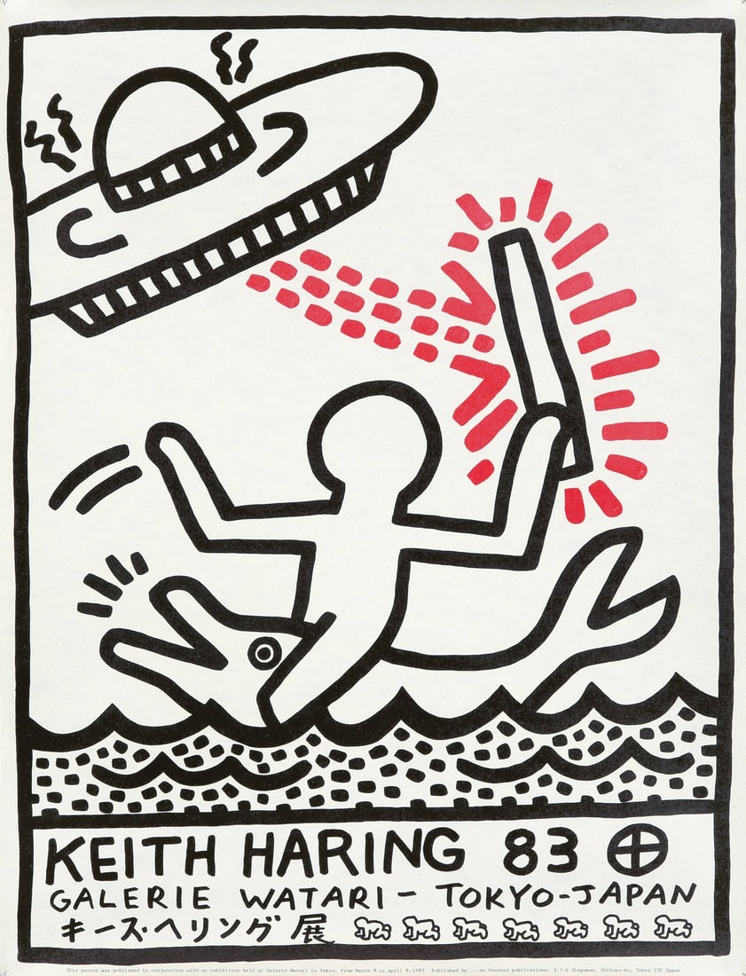 KEITH HARING TOKYO POSTER: Title: KEITH HARING TOKYO POSTER Description: Keith Haring Tokyo Poster Print measuring at 20.5x26.75 inches Dimensions: 20.5x26.75" Reserve: $60.00 Shipping:Domestic: Flat-rate of $35.00 to