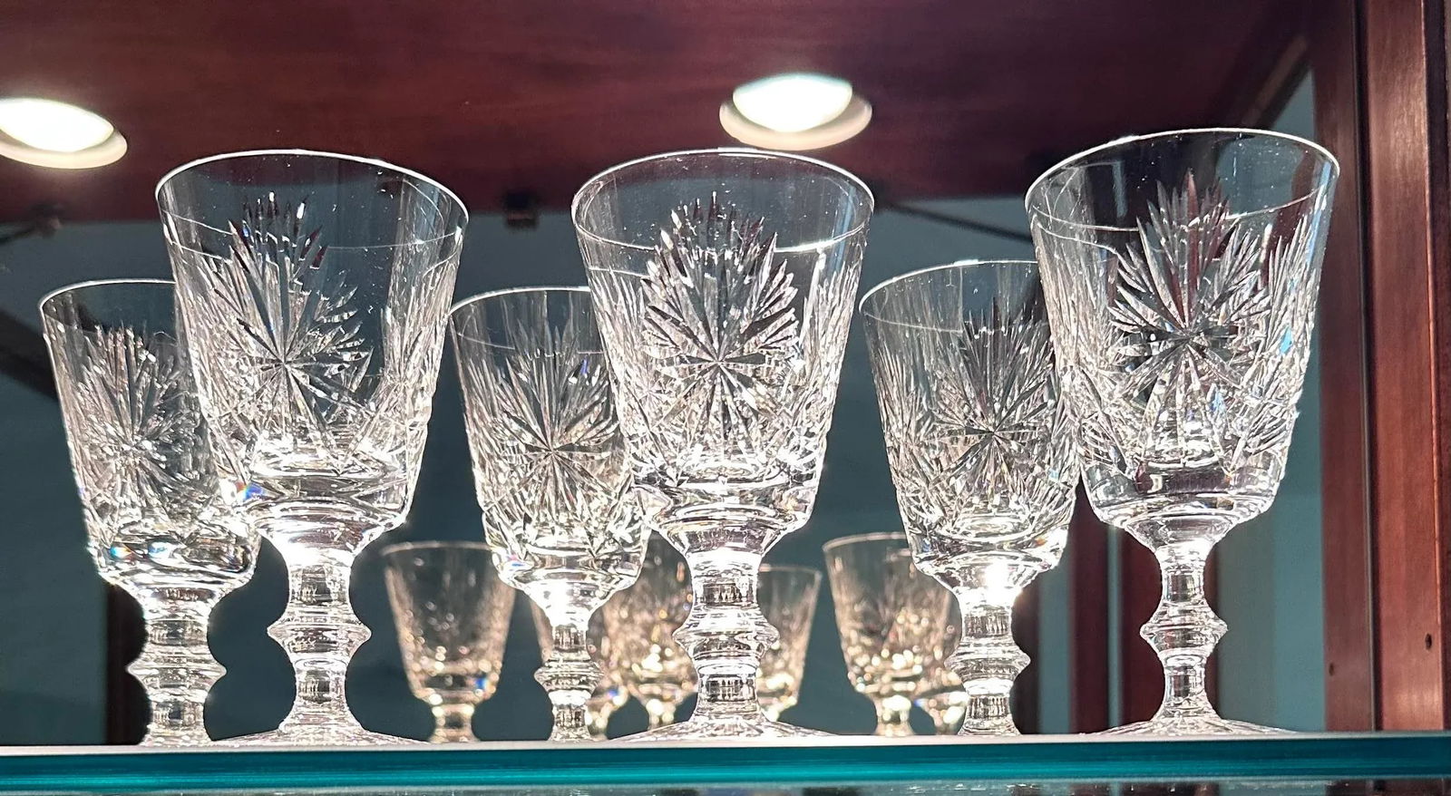 1940s Star of Edinburgh Crystal Sherry Glasses, Made in Scotland- Set of 6 - 2