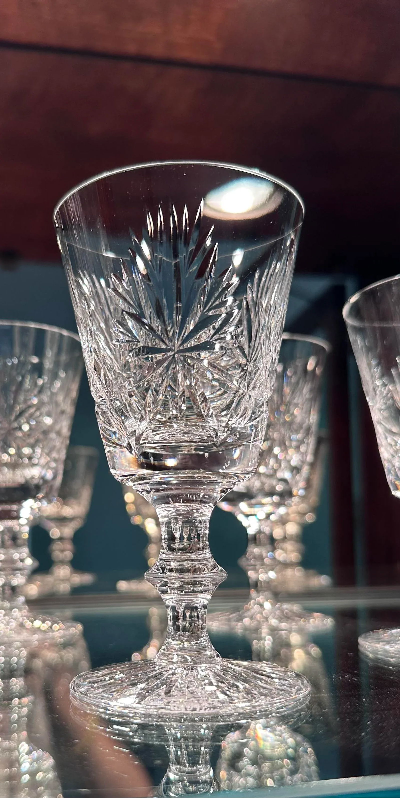 1940s Star of Edinburgh Crystal Sherry Glasses, Made in Scotland- Set of 6 - 8