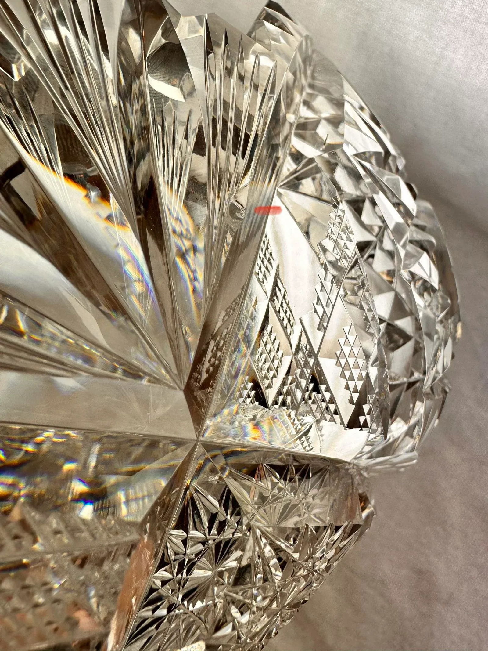 Antique Libbey Glass Company Sultana American Brilliant Period Cut Glass Bowl - 11