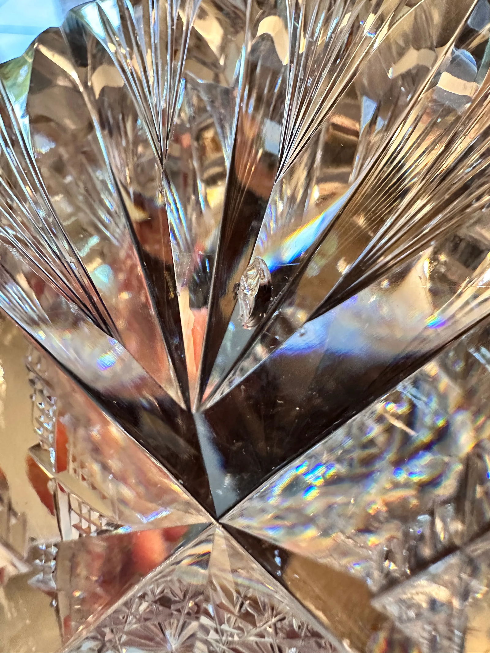 Antique Libbey Glass Company Sultana American Brilliant Period Cut Glass Bowl - 12