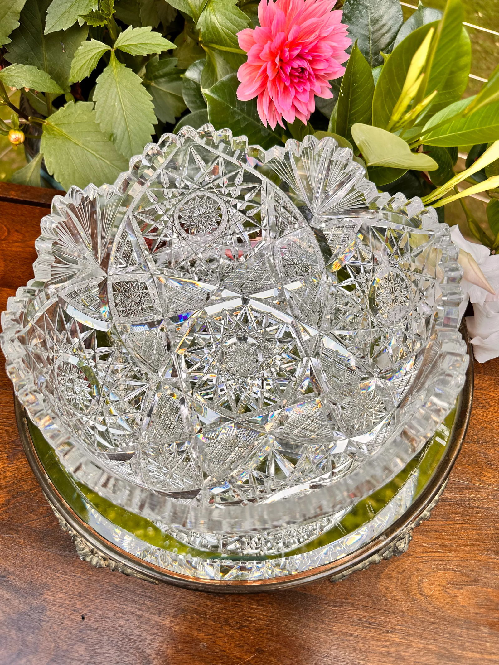 Antique Libbey Glass Company Sultana American Brilliant Period Cut Glass Bowl - 3