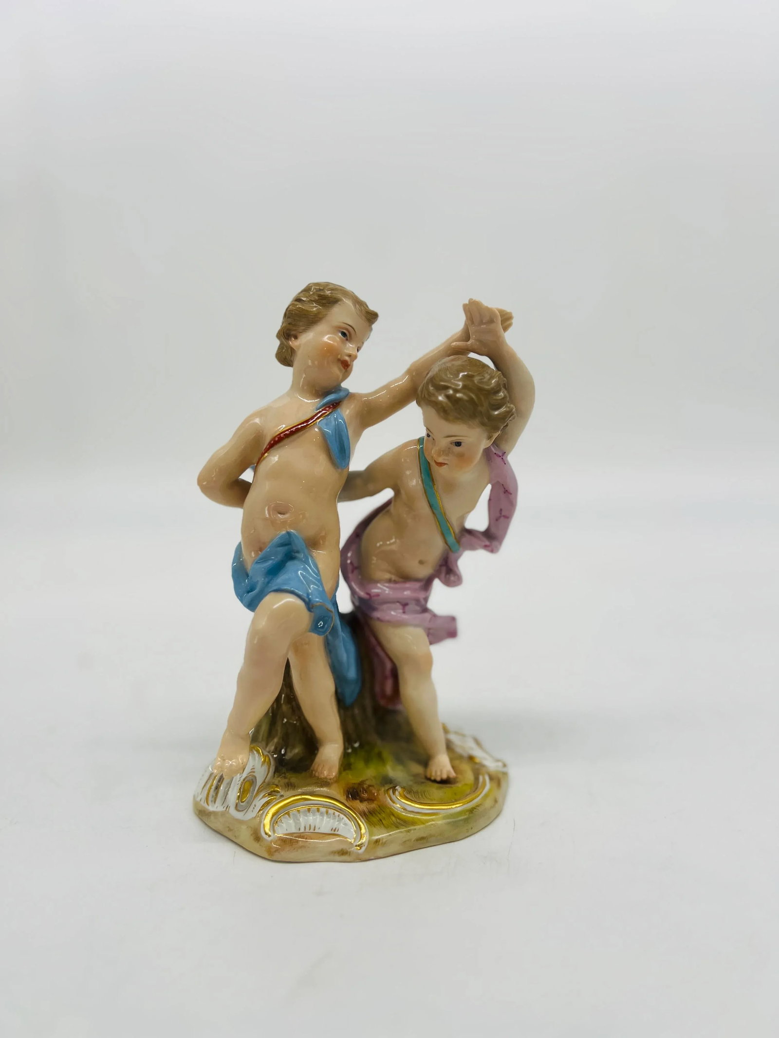 Antique Meissen Porcelain Model of 2 Dancing Figures Circa 1815 - 4