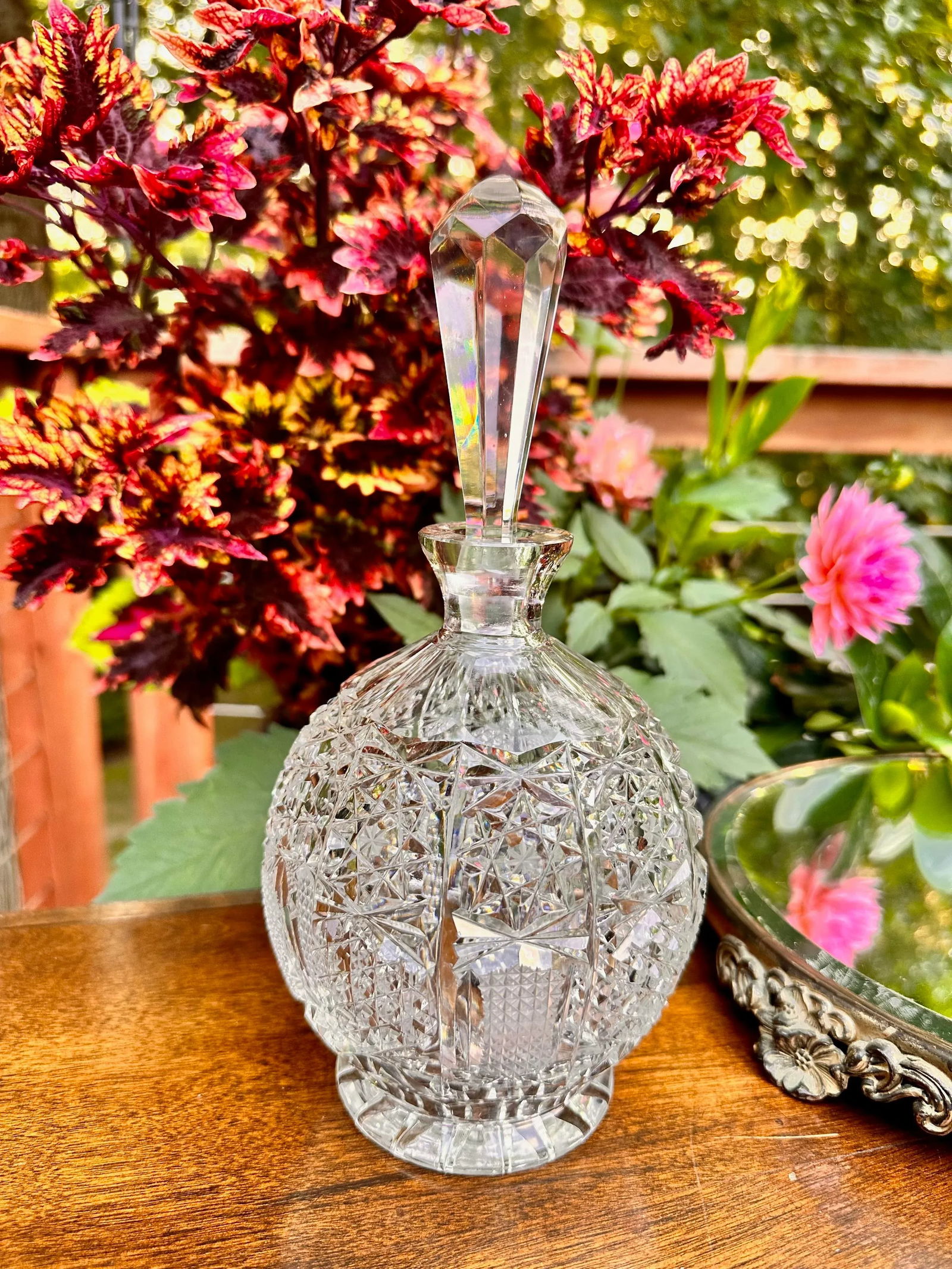 Mid 20th Century Round Cut Glass Decanter - 2