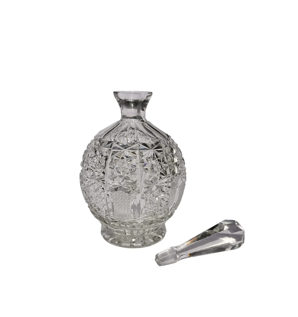 Mid 20th Century Round Cut Glass Decanter - 4
