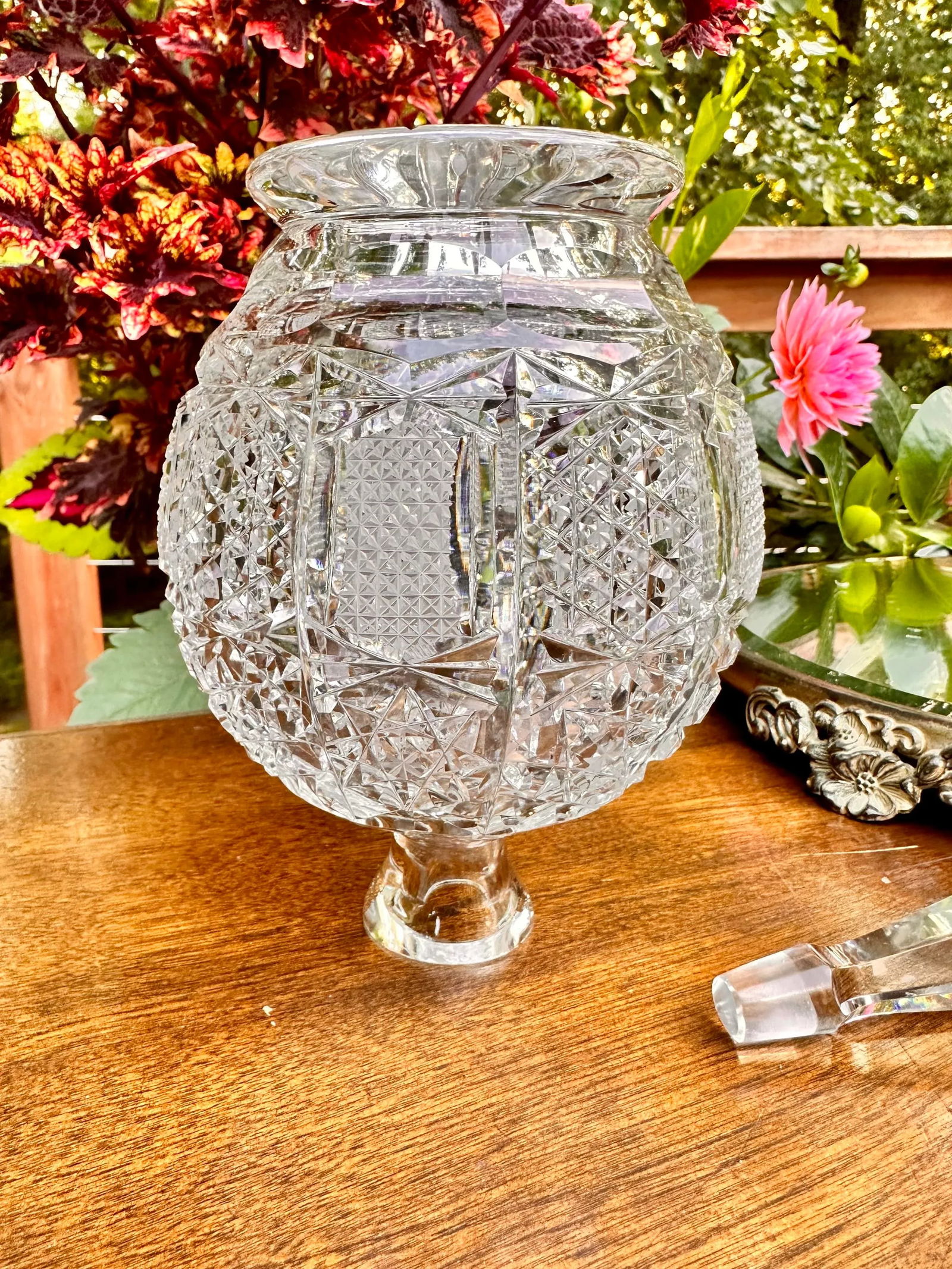 Mid 20th Century Round Cut Glass Decanter - 6