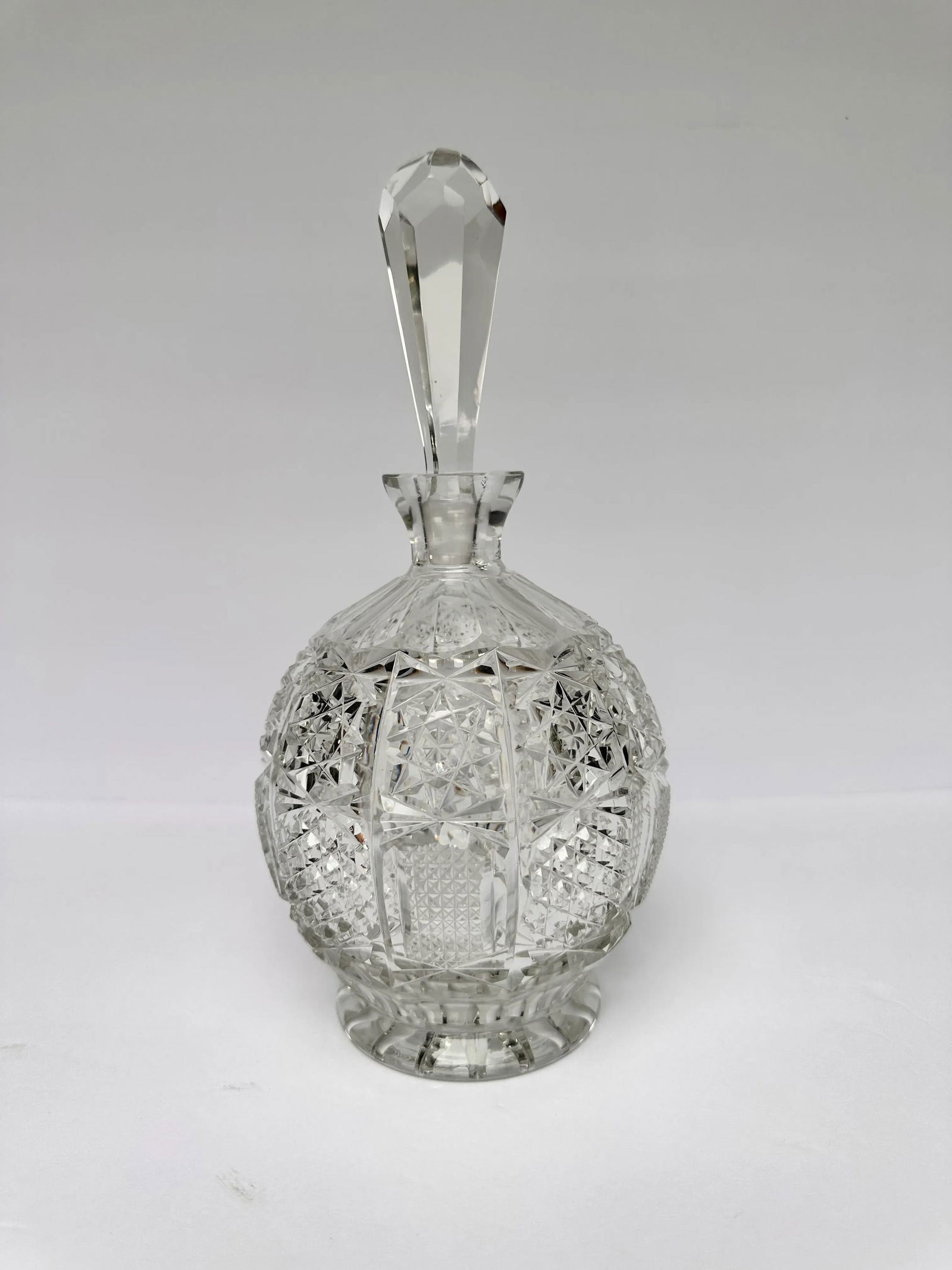 Mid 20th Century Round Cut Glass Decanter - 8