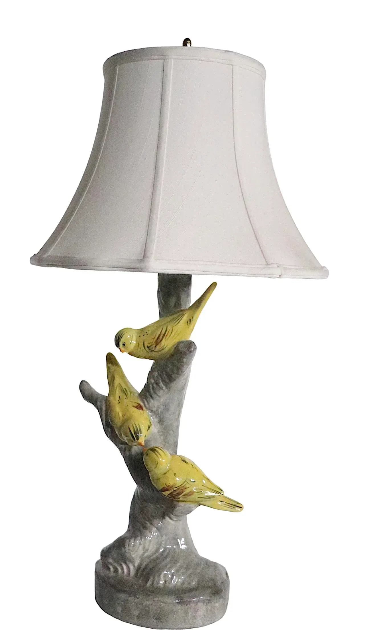 Ceramic Table Lamp With Finches Perched a Tree Possibly Haeger Pottery C 1950's - 5