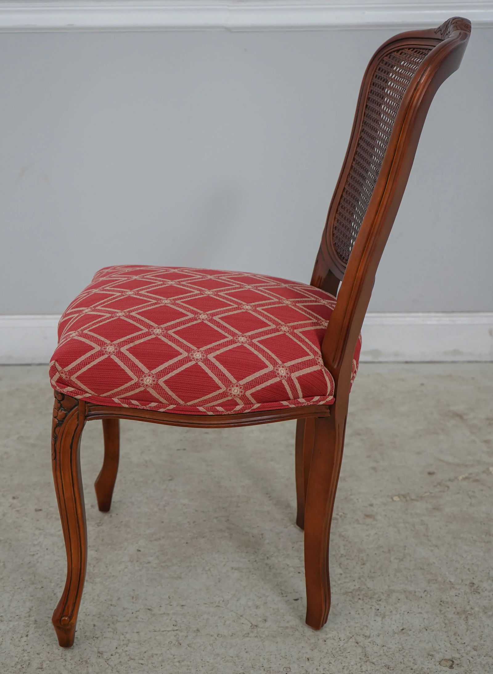 French Louis XV Style Cane Back Side Chair - 3