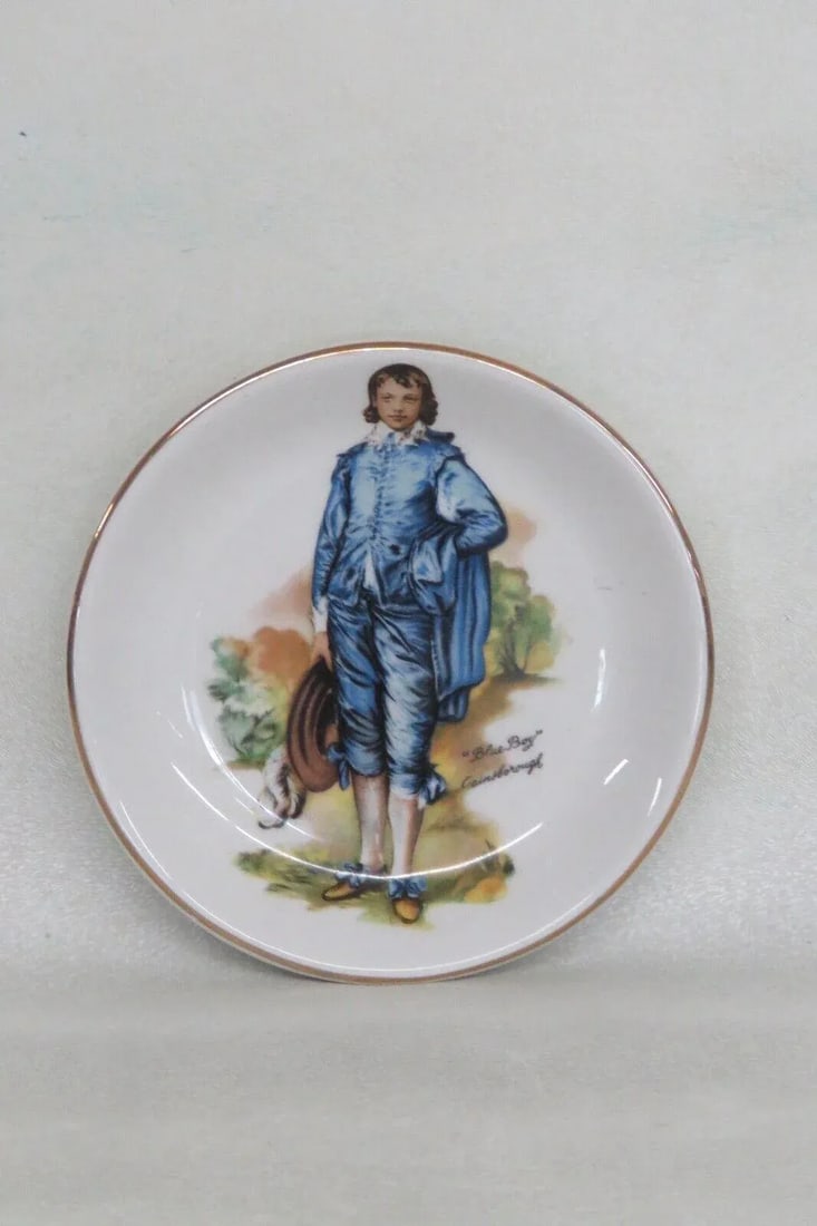 Wood and Sons England Porcelain Blue Boy Trinket Vanity Dish - 8