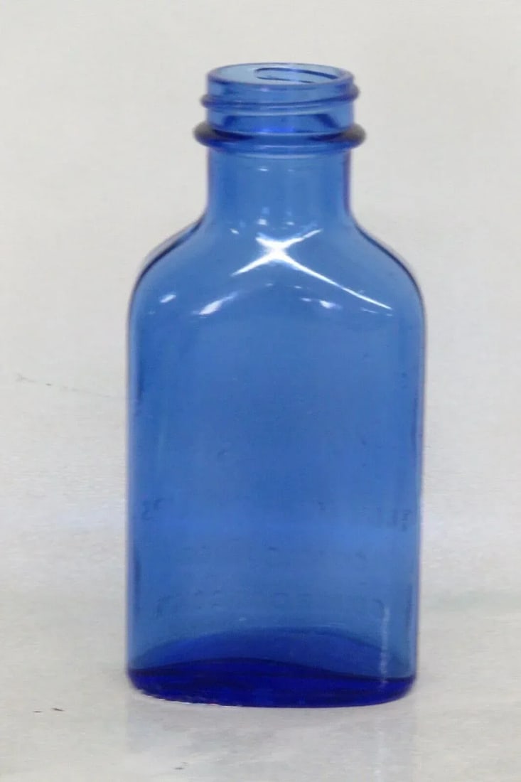 Chas H Phillips Chemical Co Milk of Magnesia Blue Glass Bottle - 3