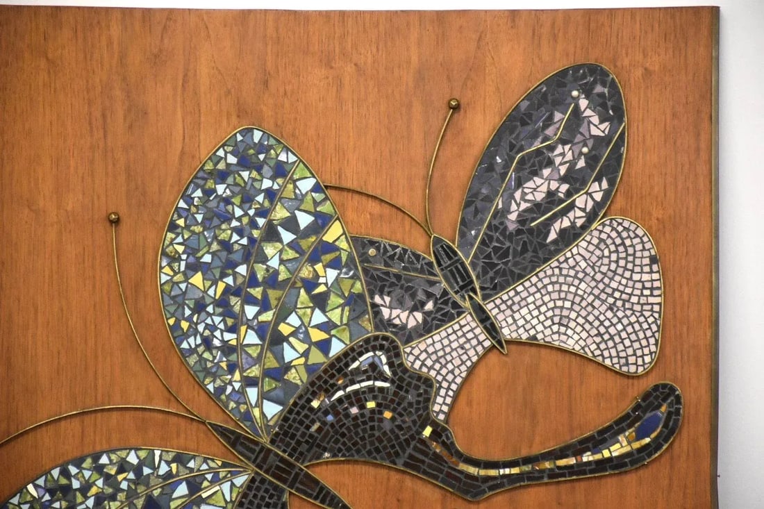 Ceramic Modernist Tile Walnut Wall Art - 2