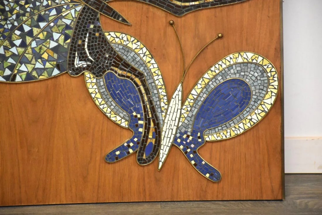 Ceramic Modernist Tile Walnut Wall Art - 4