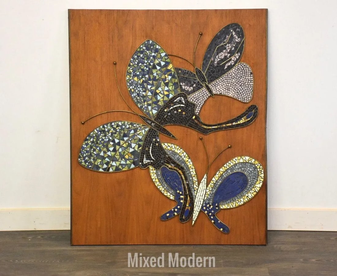 Ceramic Modernist Tile Walnut Wall Art - 6