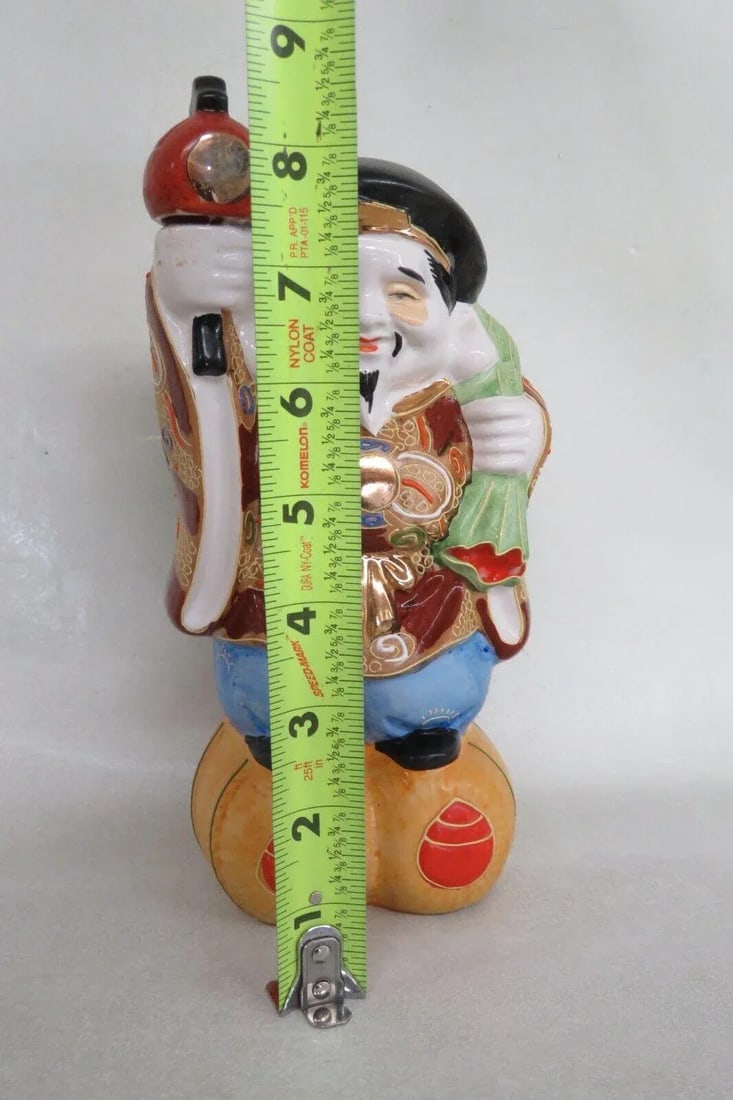 Japanese Porcelain Moriage Daikuko Kamotsuru Sake Bottle Decanter - 5