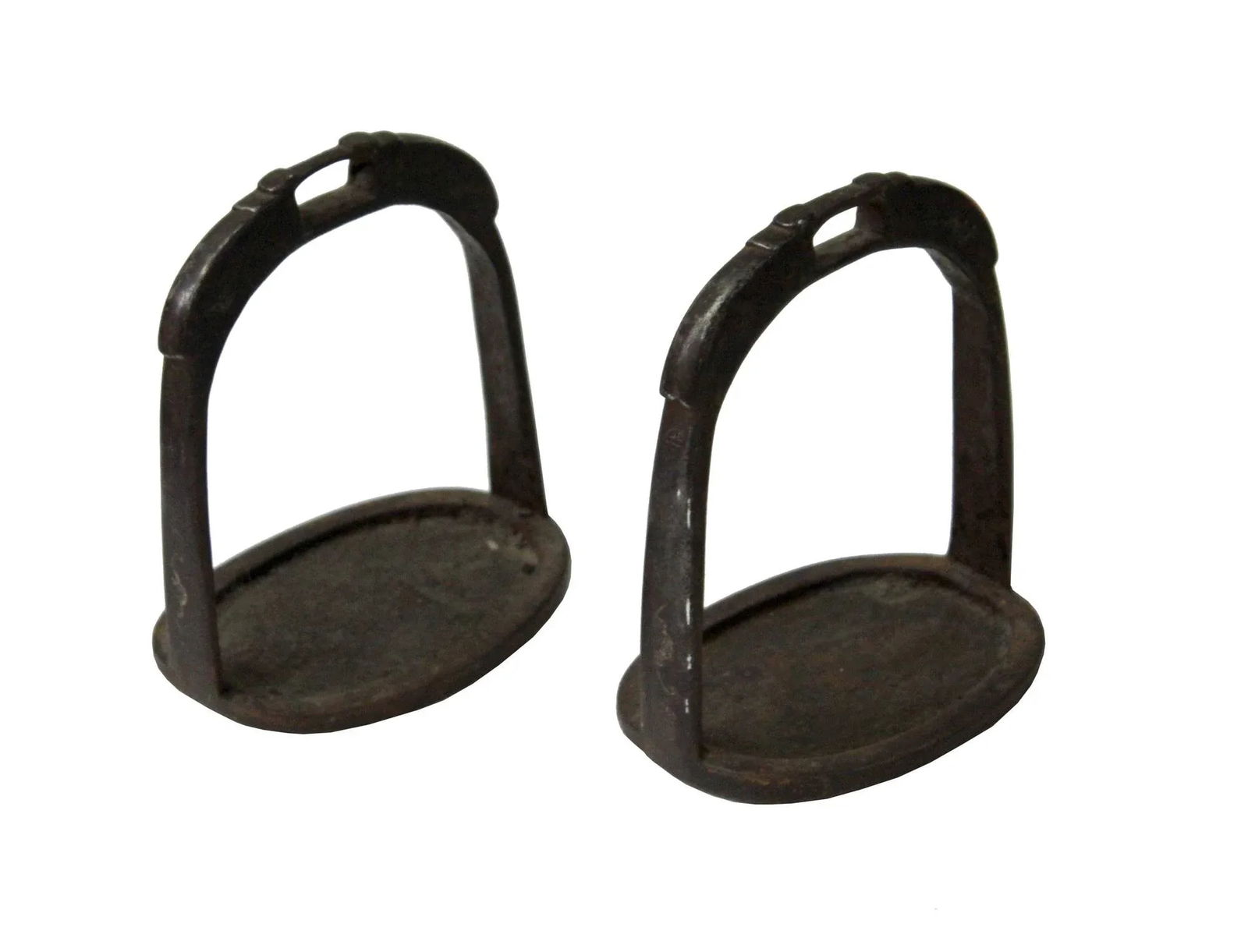 Vintage Vintage Chinese Minority Tribe Horse Iron Stirrup - a Pair - 2