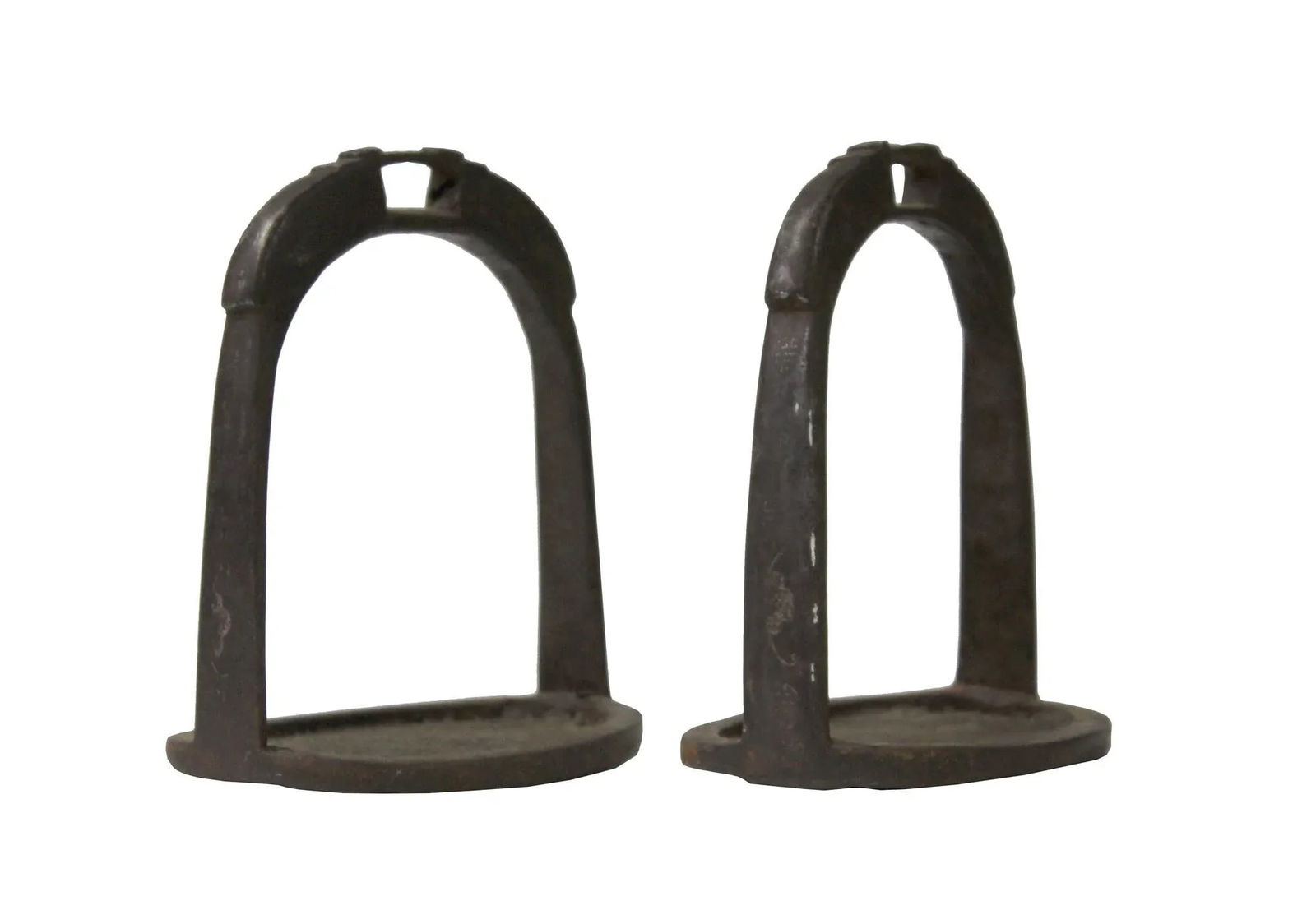 Vintage Vintage Chinese Minority Tribe Horse Iron Stirrup - a Pair - 3
