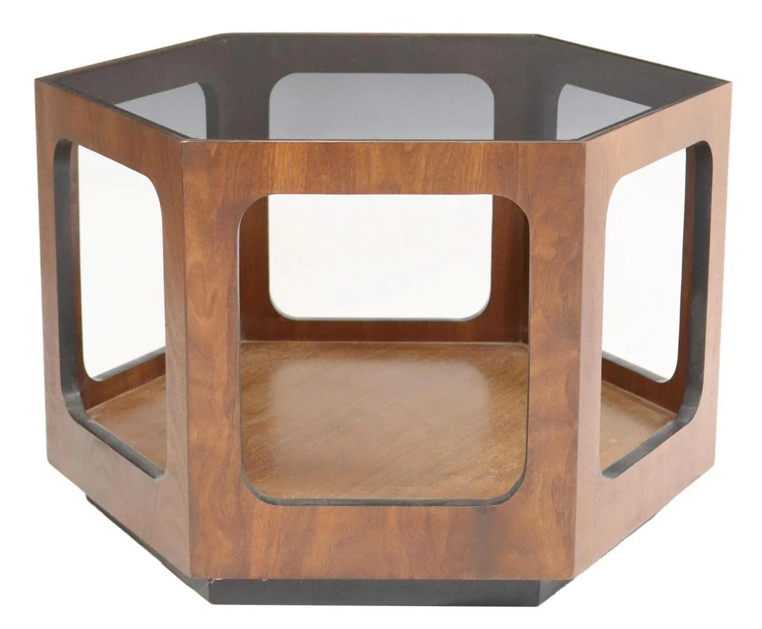 1950s Vintage Lane Furniture Mid-Century Hexagonal Side Table - 3
