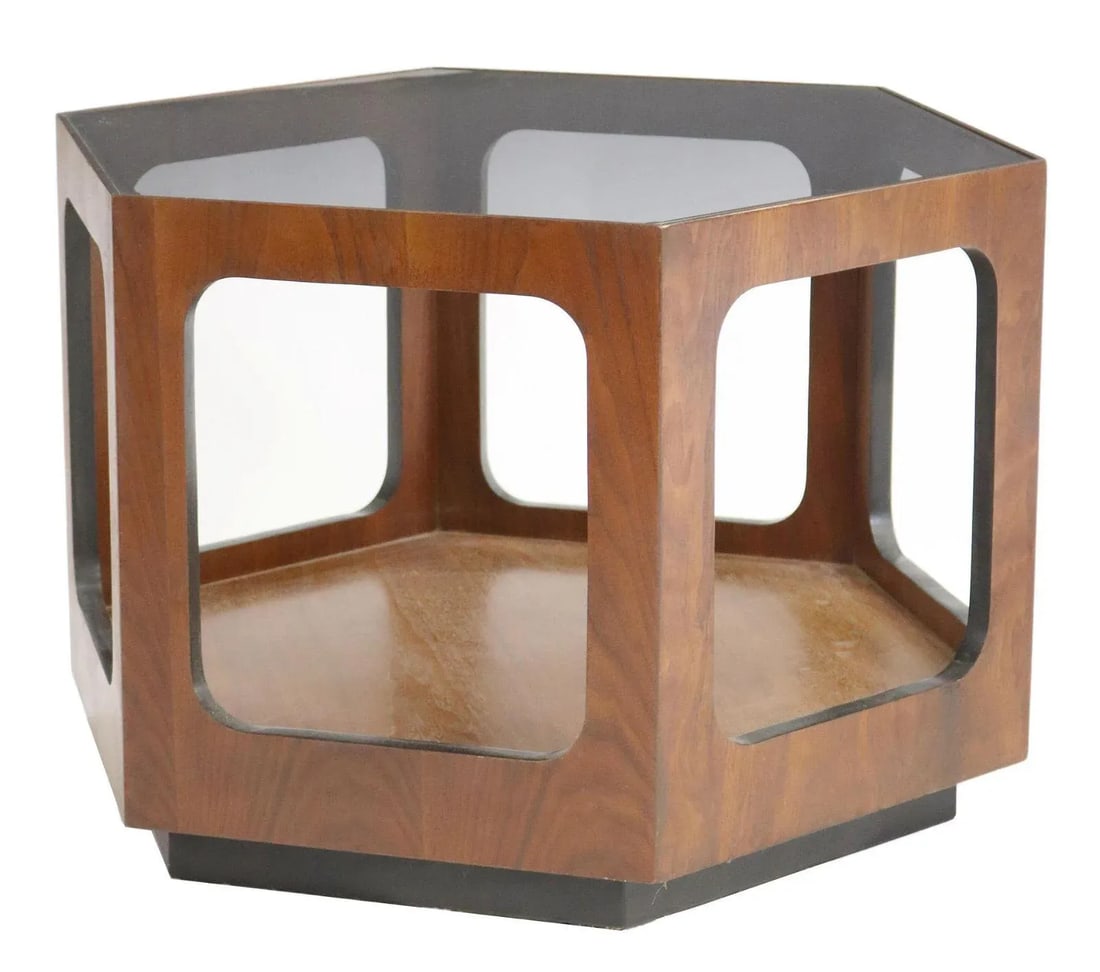 1950s Vintage Lane Furniture Mid-Century Hexagonal Side Table - 4