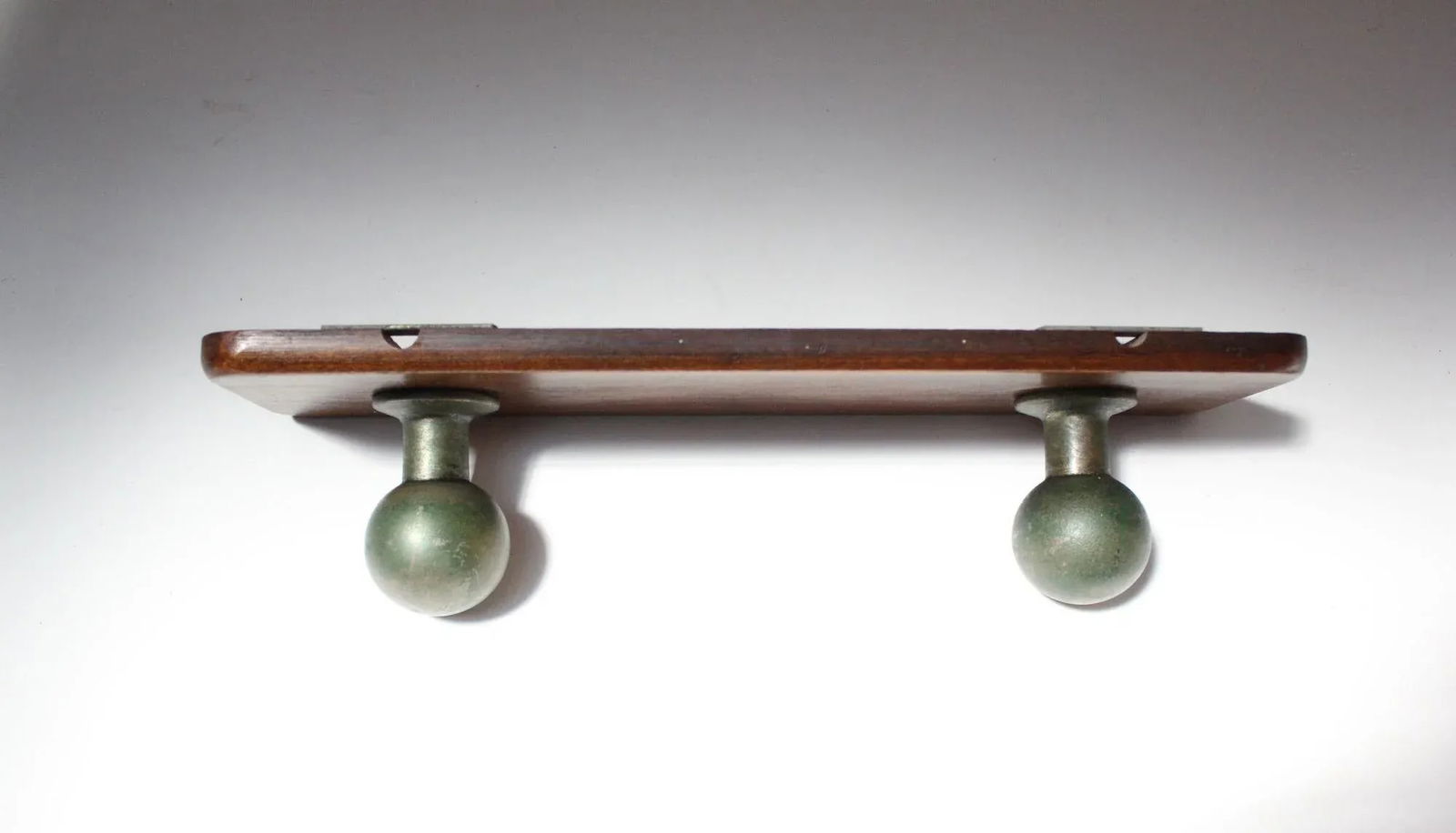 Vintage Italian Wall-Mounted Coat Hook/Rack in Aluminum and Walnut - 5
