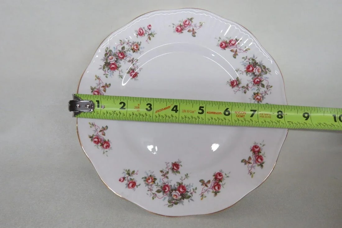 Rosina Queens England Bone China Rosamund Floral Pink Roses Plate - 2